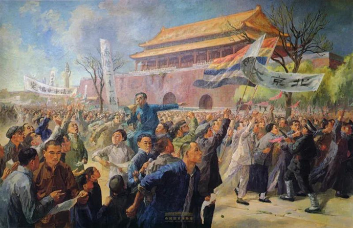 周令釗《五四運動》油畫，1951年，中國國家博物館藏.jpg